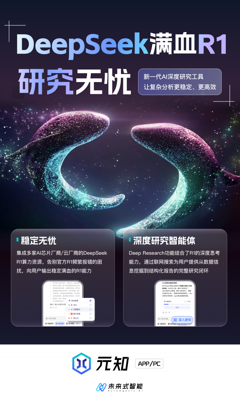 搭载国内首个Deep Research功能，元知平台让用户零门槛免费用满血DeepSeek